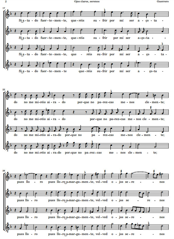 Ojos claros Serenos sheet music 2